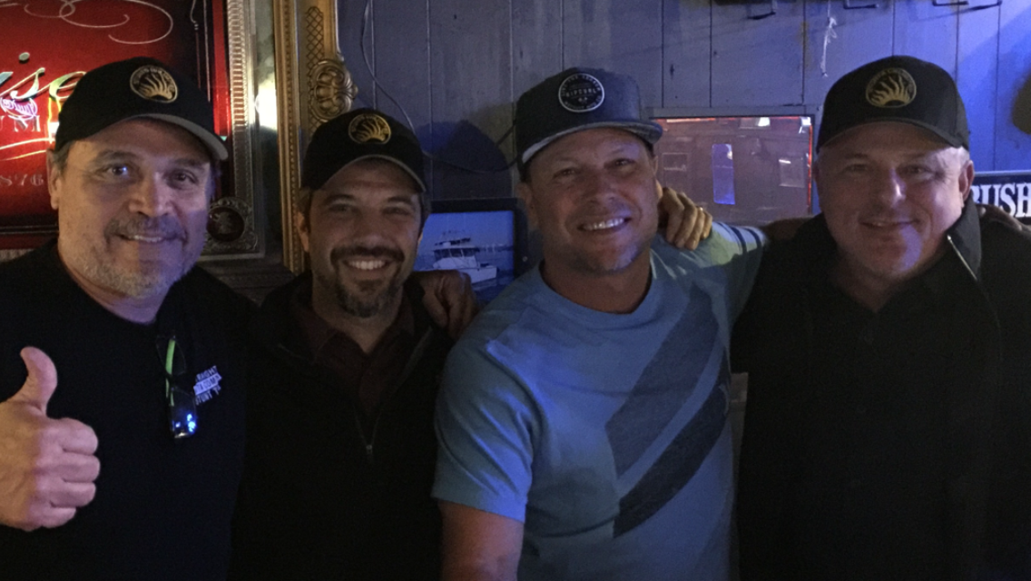 Elliott with Eric Norris, Vic Quintero and Tanner Gill in LA on Set.